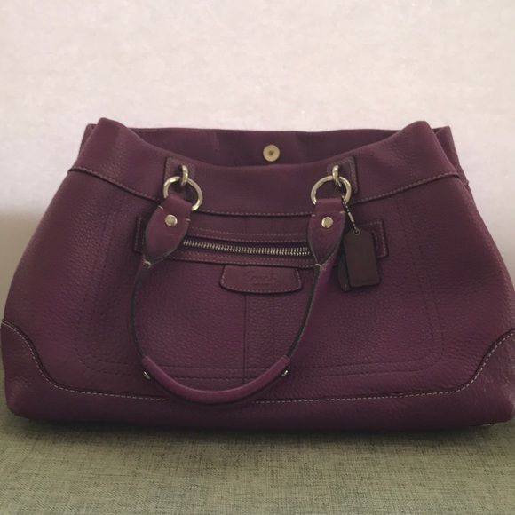 Coach Leather handbag Purple - Picture 1 of 4